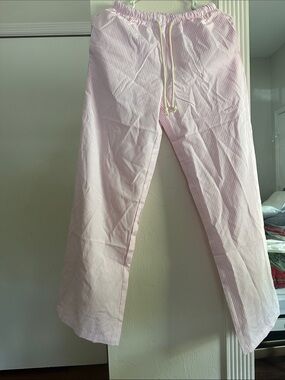 SHEIN Pink Striped Wide Leg Pants